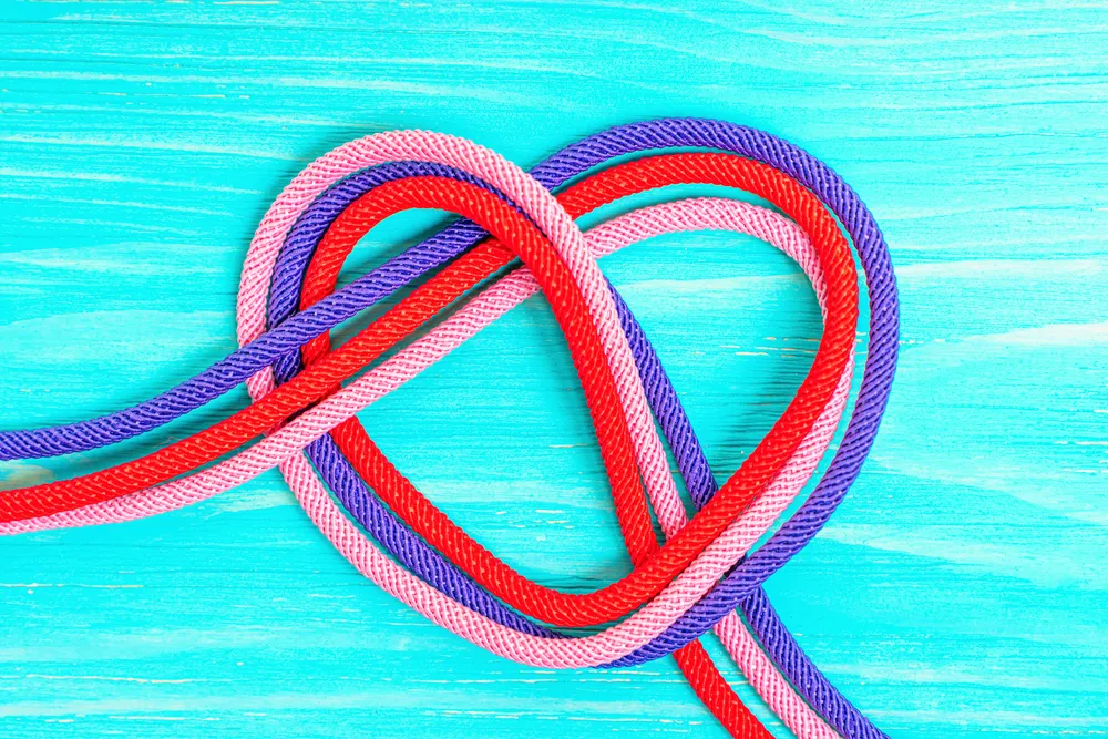 Braided three-strand rope, a picture of faith woven through a marriage