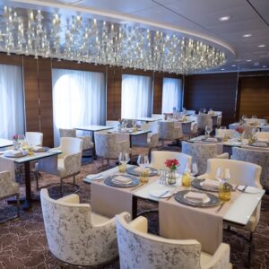 Elegant Luminae dining room suitable for a Christian couples retreat or marriage conference at sea.