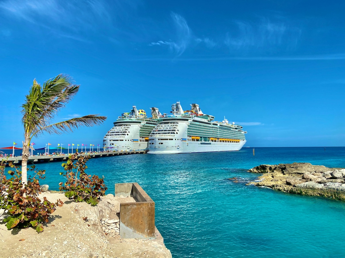 Christian couple walking together on the deck of a marriage retreat cruise